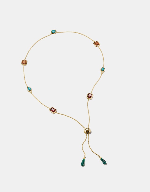THOMAS SABO - THOMAS SABO Y Necklace with Multi-coloured Stones