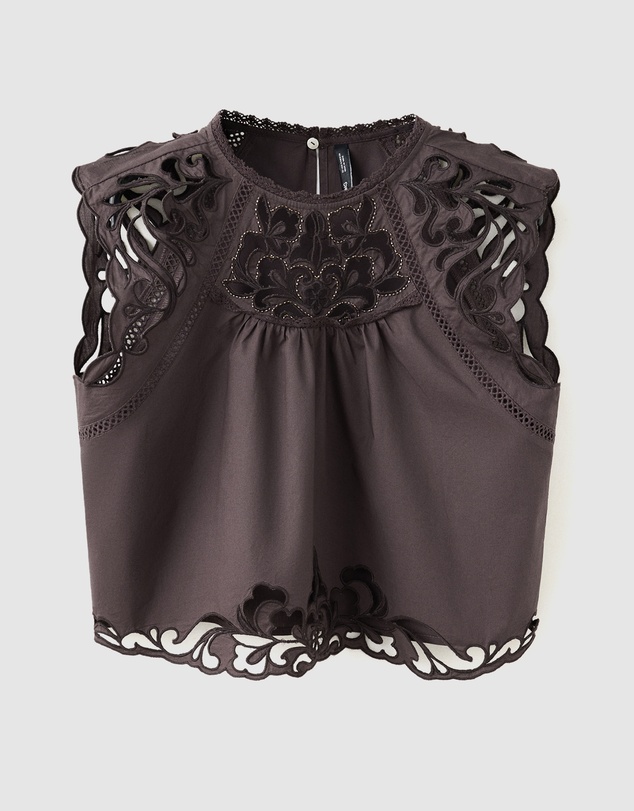 M.N.G - Broderie Anglaise Cotton Top