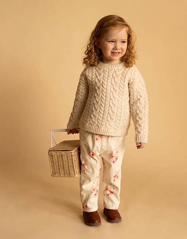 Bebe by Minihaha - Emmy Petal Pull On Jeans - Babies