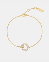 Ania Haie - Gold Interlinked Circles Pave Bracelet