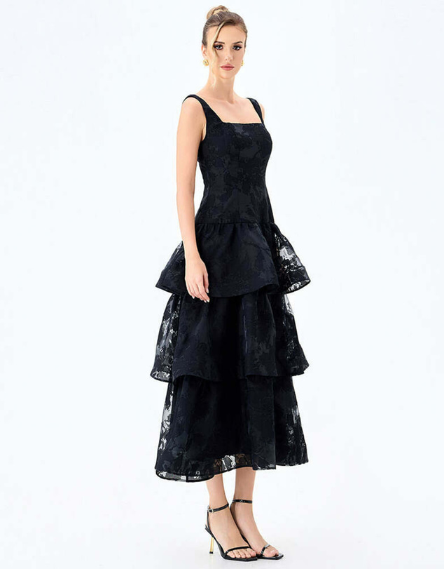 Bariano - Besty Squared Tiered Midi
