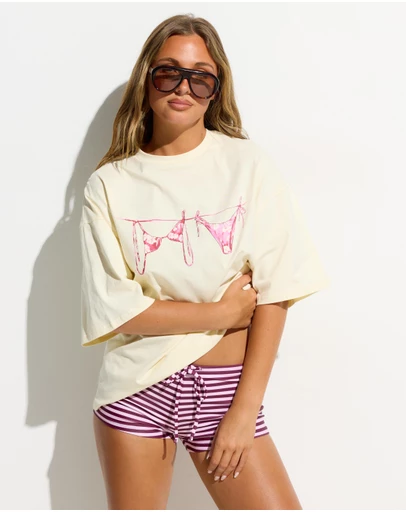 Dazie - Hang In There Oversized Graphic Tee