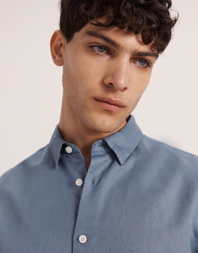 SABA - Reeves Long Sleeve Classic Linen Cotton Shirt