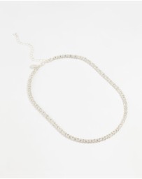 Lovisa - Silver Plated Diamante Fireball Chain Necklace