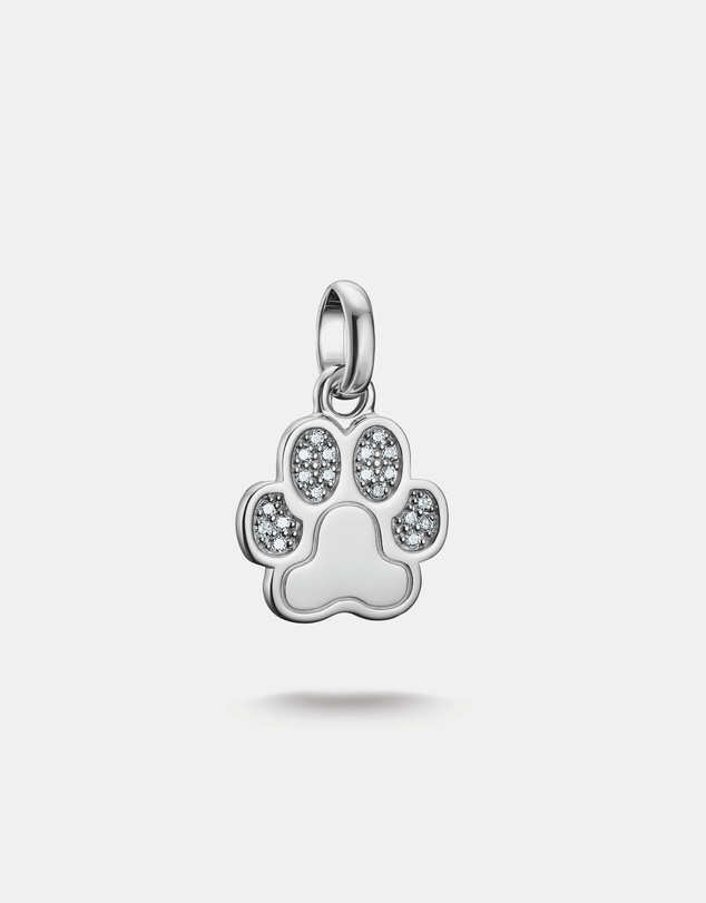 THOMAS SABO - THOMAS SABO Connect Charm paw with stones silver