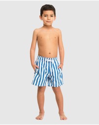 Tolu Australia - Boys Swim Shorts With Blue Stripes