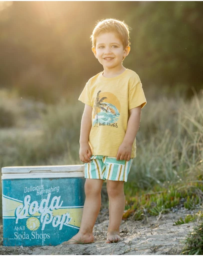Fox & Finch - Surfs Up Stripe Shorts - Kids
