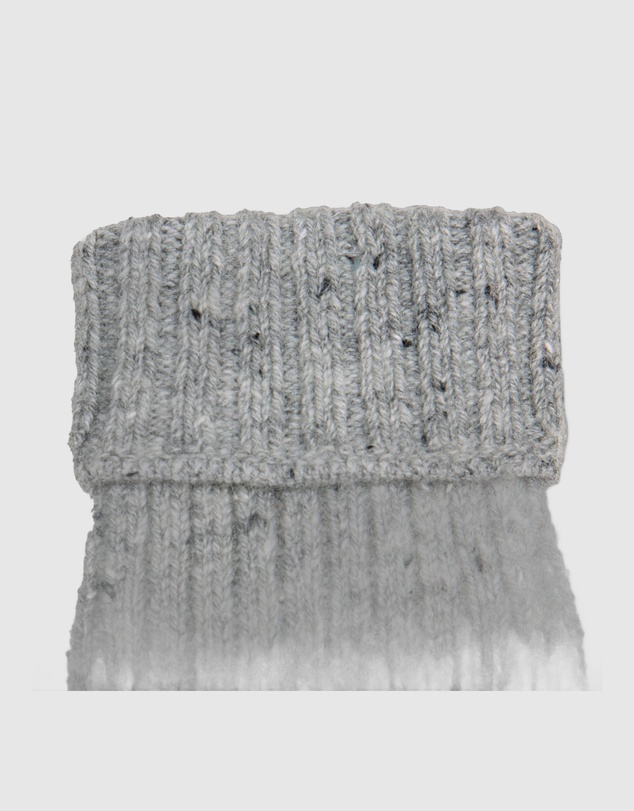 DENTS - Ribbed Knit Fingerless Gloves with Mitten Flap