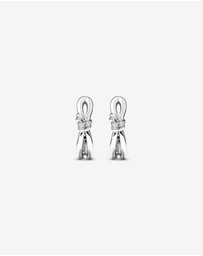 Michael Hill - Knot Half Hoop Stud Earrings in Sterling Silver
