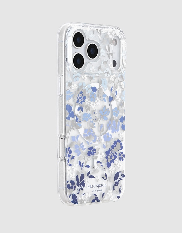 Kate Spade - Kate Spade Flowerbed Blue MagSafe Case for iPhone 18 Pro / 17 Pro