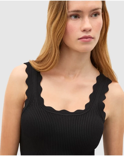 Seed Heritage - Scallop Knit Top