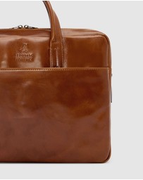 Republic of Florence - The Tokyo Tan Leather Laptop Briefcase