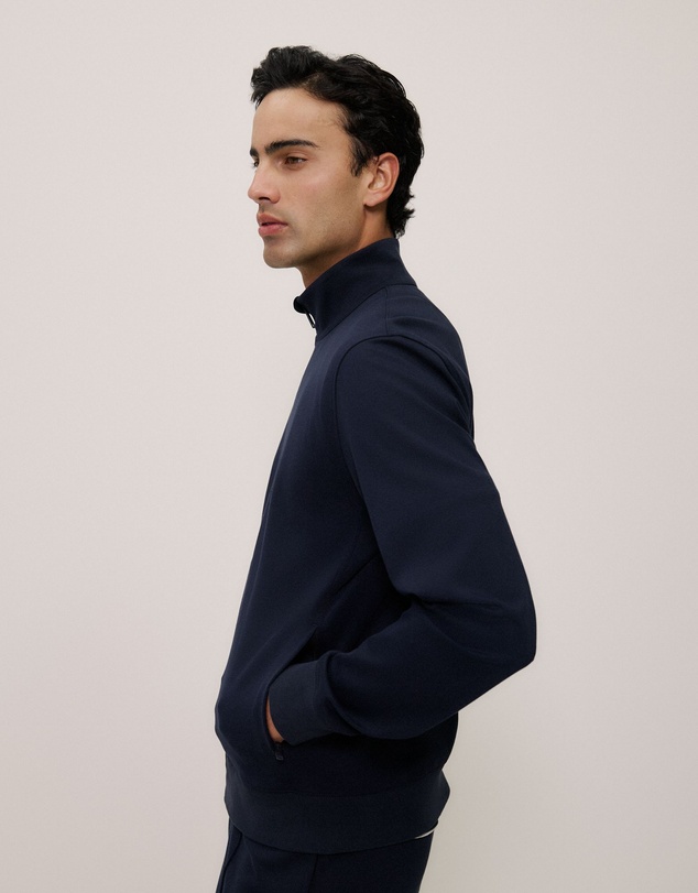 Trenery - Ponte Zip Through Jacket in Navy