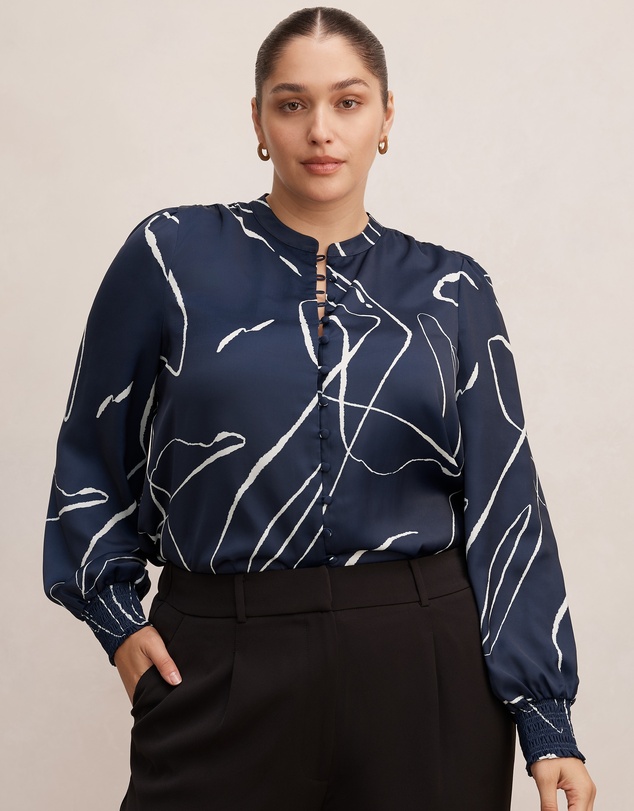 Forever New Curve - Savannah Curve Button Up Blouse