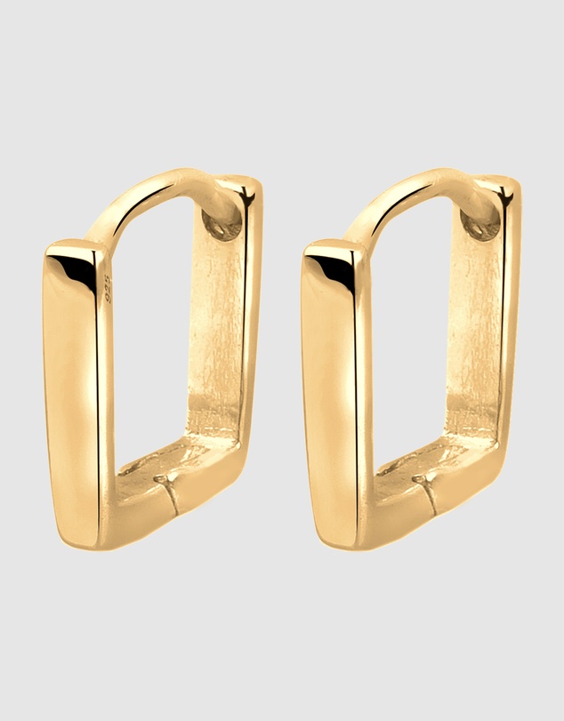 Elli Jewelry - Hoop Earrings in Gold-Plated 925 Silver
