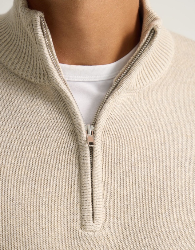Oxford - Robert Zip Neck Knit Pullover