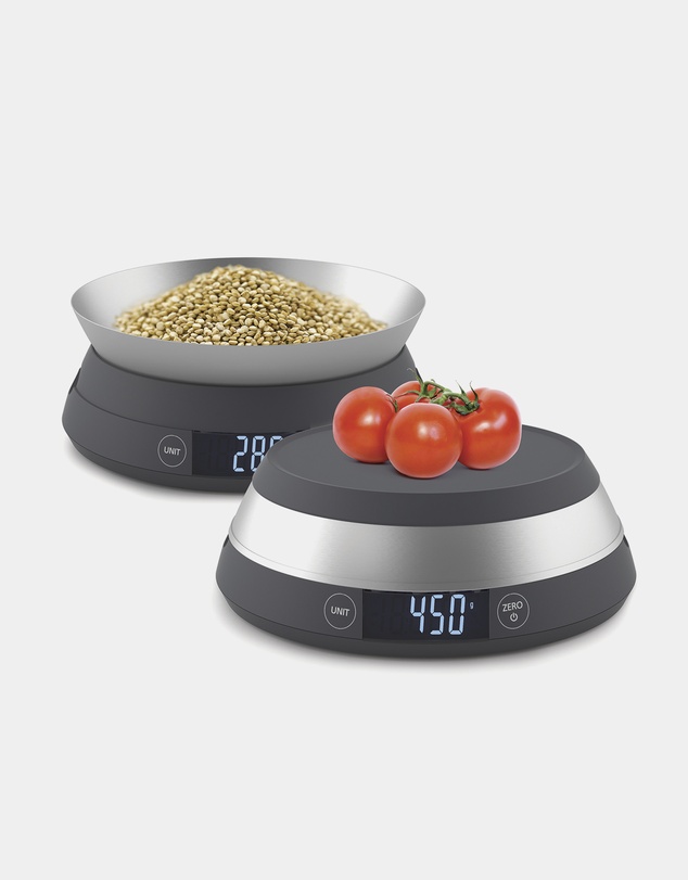 Joseph Joseph - SwitchScale™ 2-in-1 Switch Digital Scale with Reversible Lid (Grey)