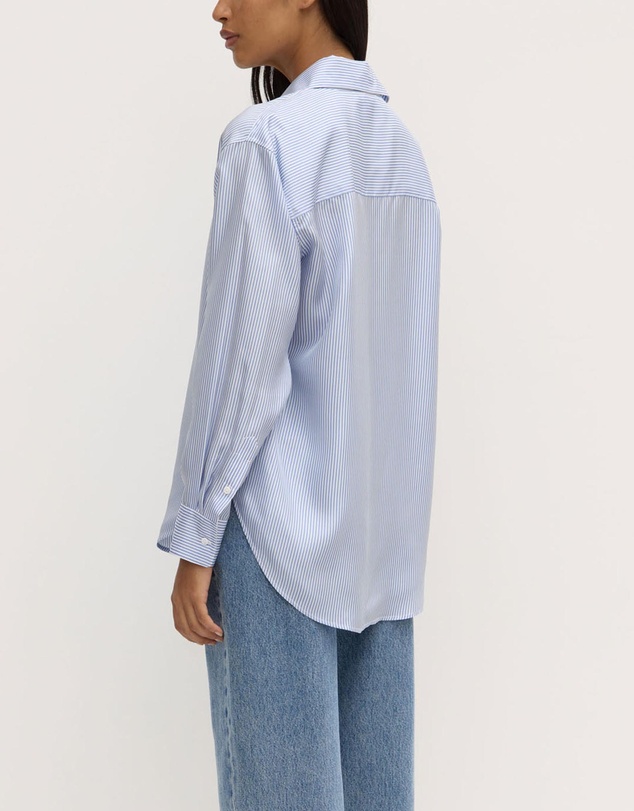Assembly Label - Spencer Stripe Silk Long Sleeve Shirt
