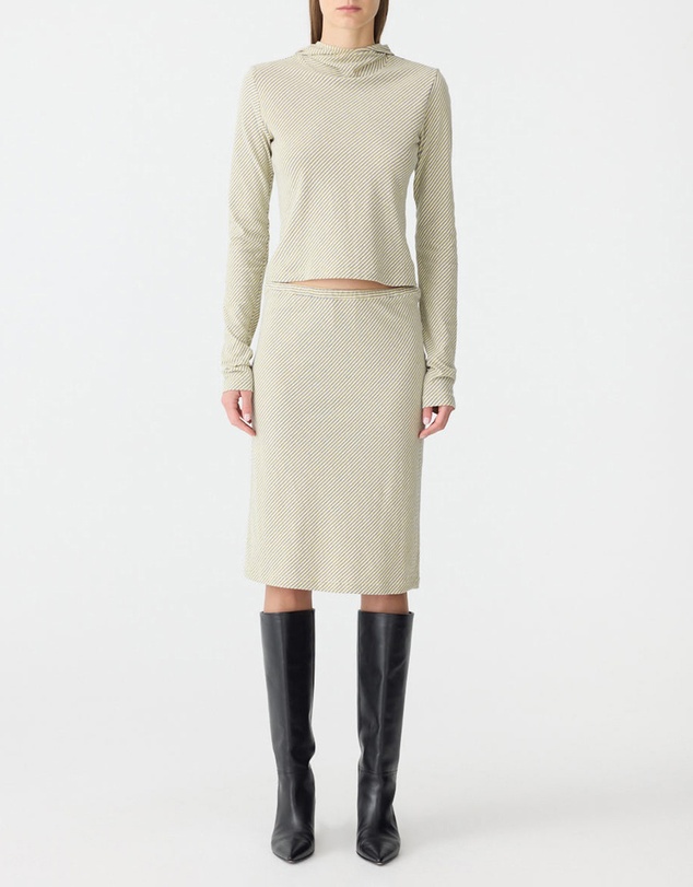 Bassike - Bias Stripe Skirt