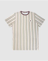 Banabae - Rad Dad Vertical Stripe Hemp Tee - Craisin