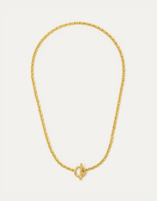Ottoman Hands - Thea Snake Chain Necklace with T-Bar