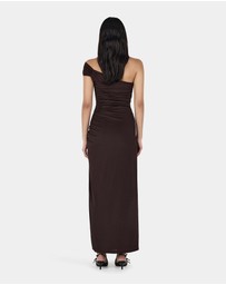 Ownley - Rhea Midi Dress Chocolate