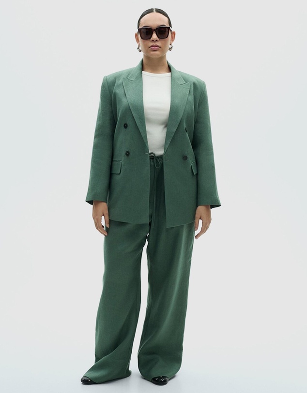 M.N.G - Musgo Straight Linen-Blend Trousers