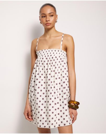 Cream Polka Dot