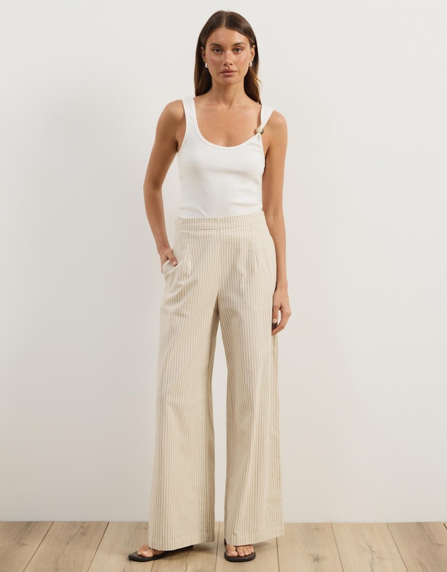 Atmos&Here - Charlie Wide Leg Stripe Pants