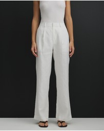 AERE - Straight Leg Linen Pants