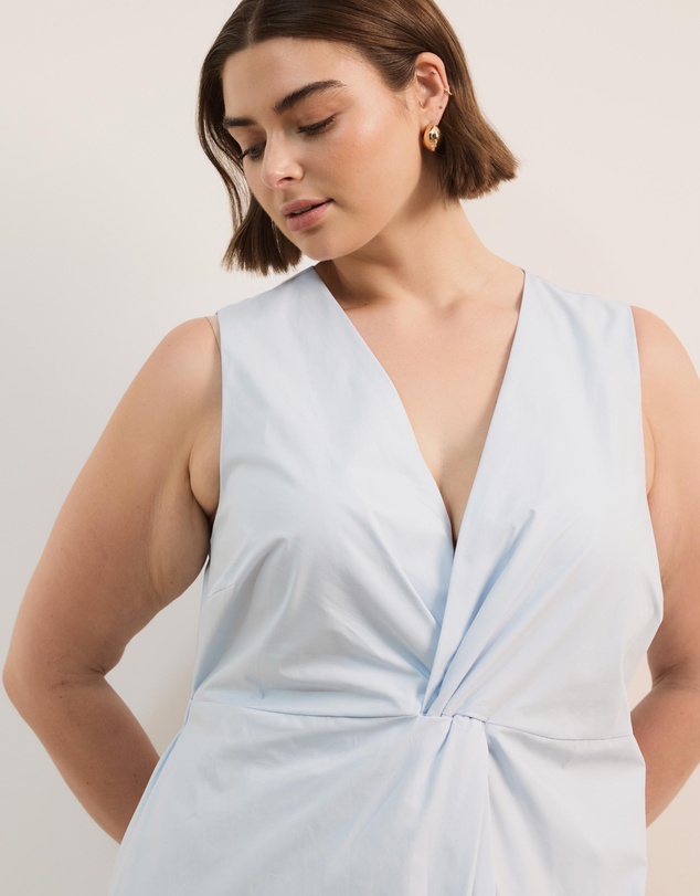 Atmos&Here Curvy - Ida Cotton Poplin Midi Dress