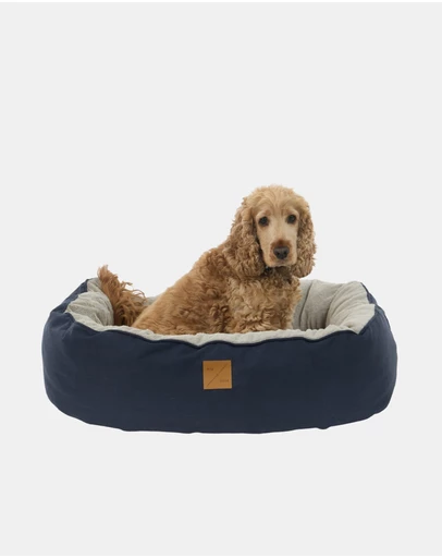 Mog & Bone - 4 Seasons Reversible Circular Dog Bed - Navy