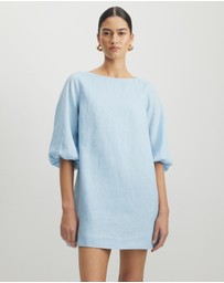 AERE - Eloise Linen Mini Shift Dress