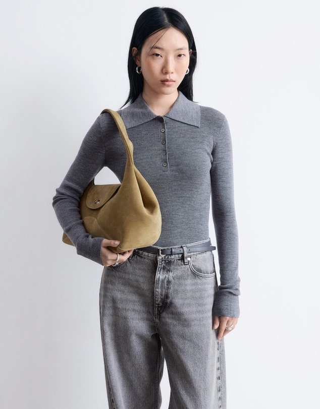& Other Stories - Rib-Knit Merino Wool Polo Top