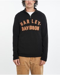 Vintage by The Real Deal - Pre Loved - Vintage Harley Davidson Quarter Zip Sweatshirt