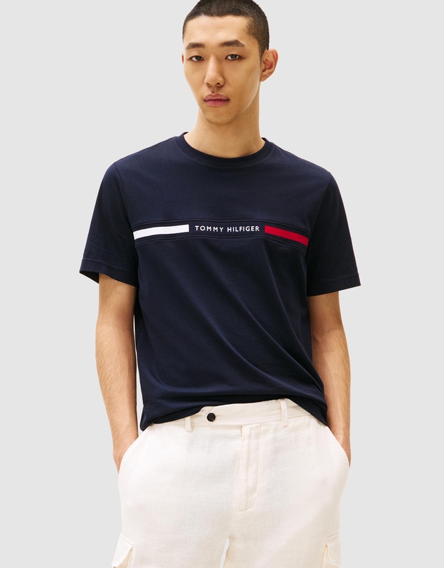 Tommy Hilfiger - Crew Neck Logo Panel T-Shirt