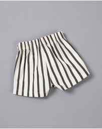 Tiny Trove - Benji Stripe Cotton Shorts - Babies-Kids