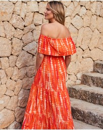 Sosandar - Bardot Tiered Maxi Dress