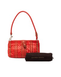 Pre-Loved by Azura Reborn - Pre-Loved Leather Intrecciato Stripe Shoulder Bag
