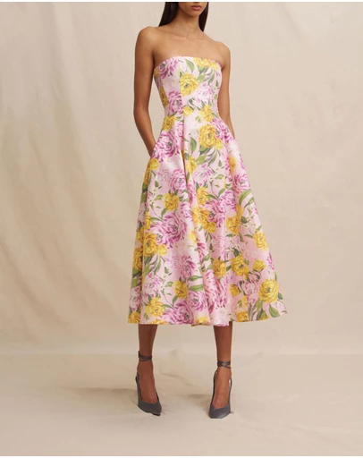 BY JOHNNY. - Christina Panel Strapless Dress
