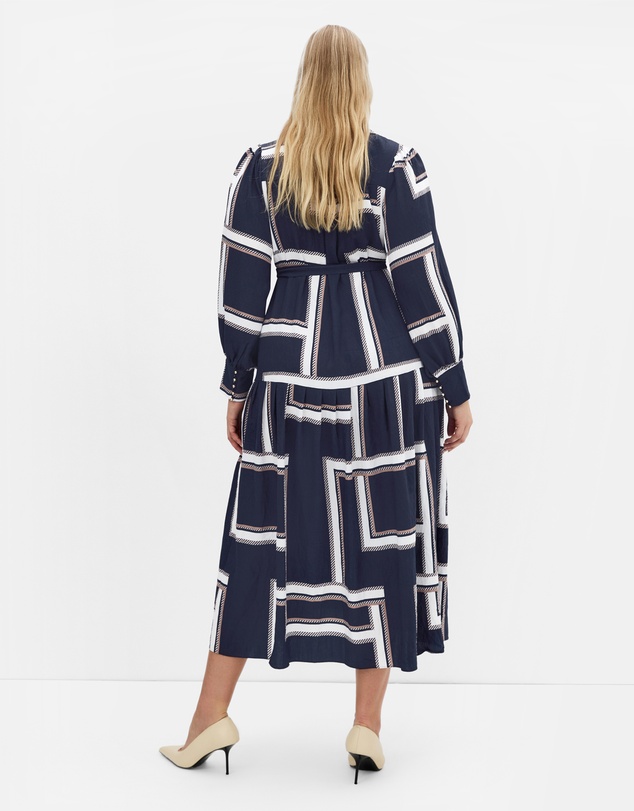 City Chic - Plus sizeKinsley Print Maxi Dress - navy