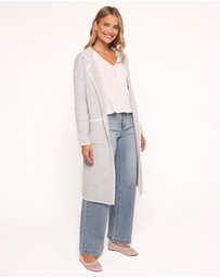 Petal & Pup - Katia Contrast Trim Coatigan - Light Grey