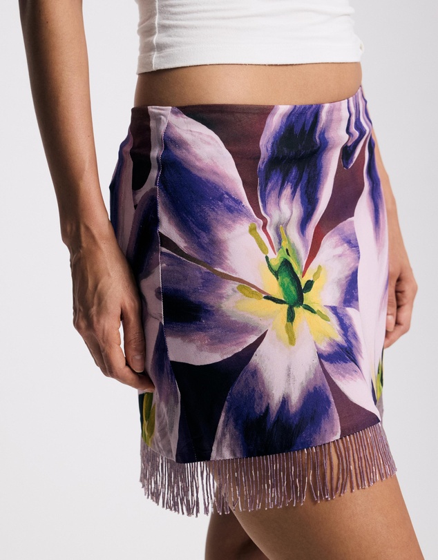 Lover - Electra Beaded Fringe Mini Skirt