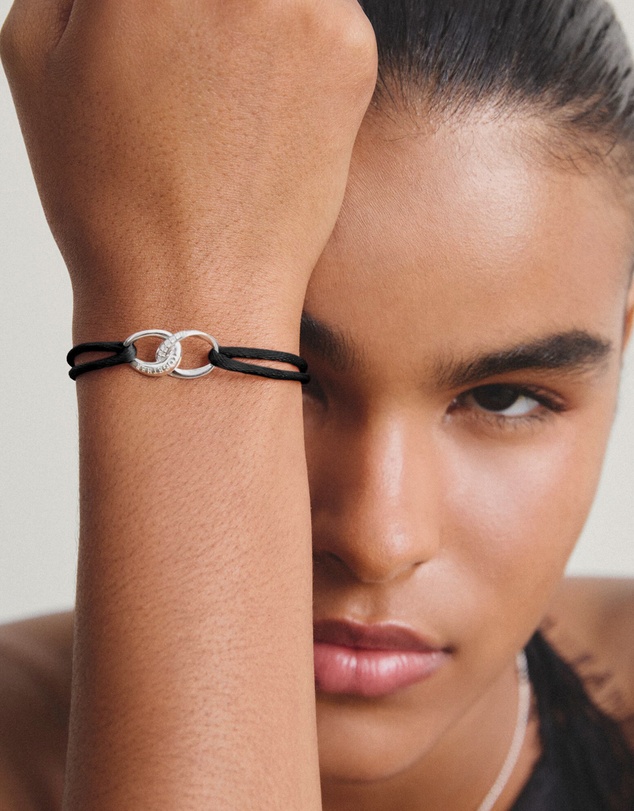 THOMAS SABO - THOMAS SABO Textile bracelet Together black with zirconia