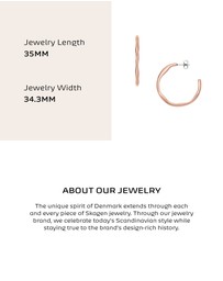 Skagen - Moderne Stak Rose Gold Tone Tone Earring