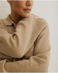 Atmos&Here Curvy - Jay Relaxed Rib Cardigan