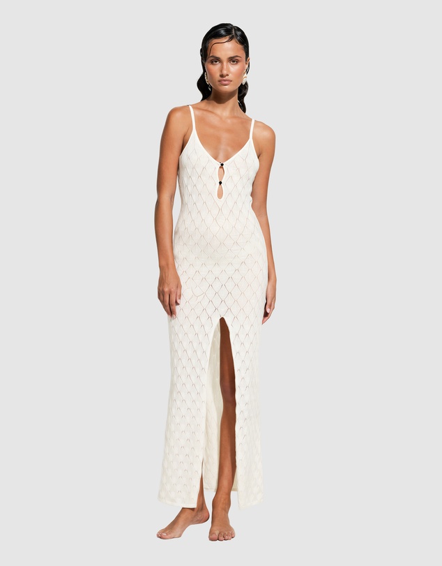 GINIA RTW - Leaf Knit Midi Dress