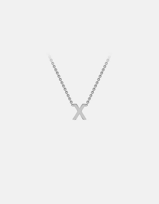 Zoe Olivia - 9K White Gold Initial X Necklace