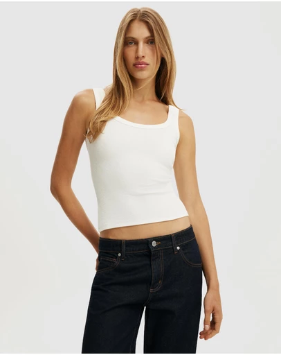 Cotton On - Blake Rib Scoop Tank