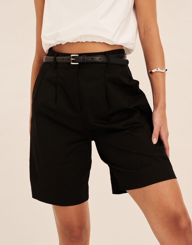 AERE - Dionne Cotton Tailored Shorts